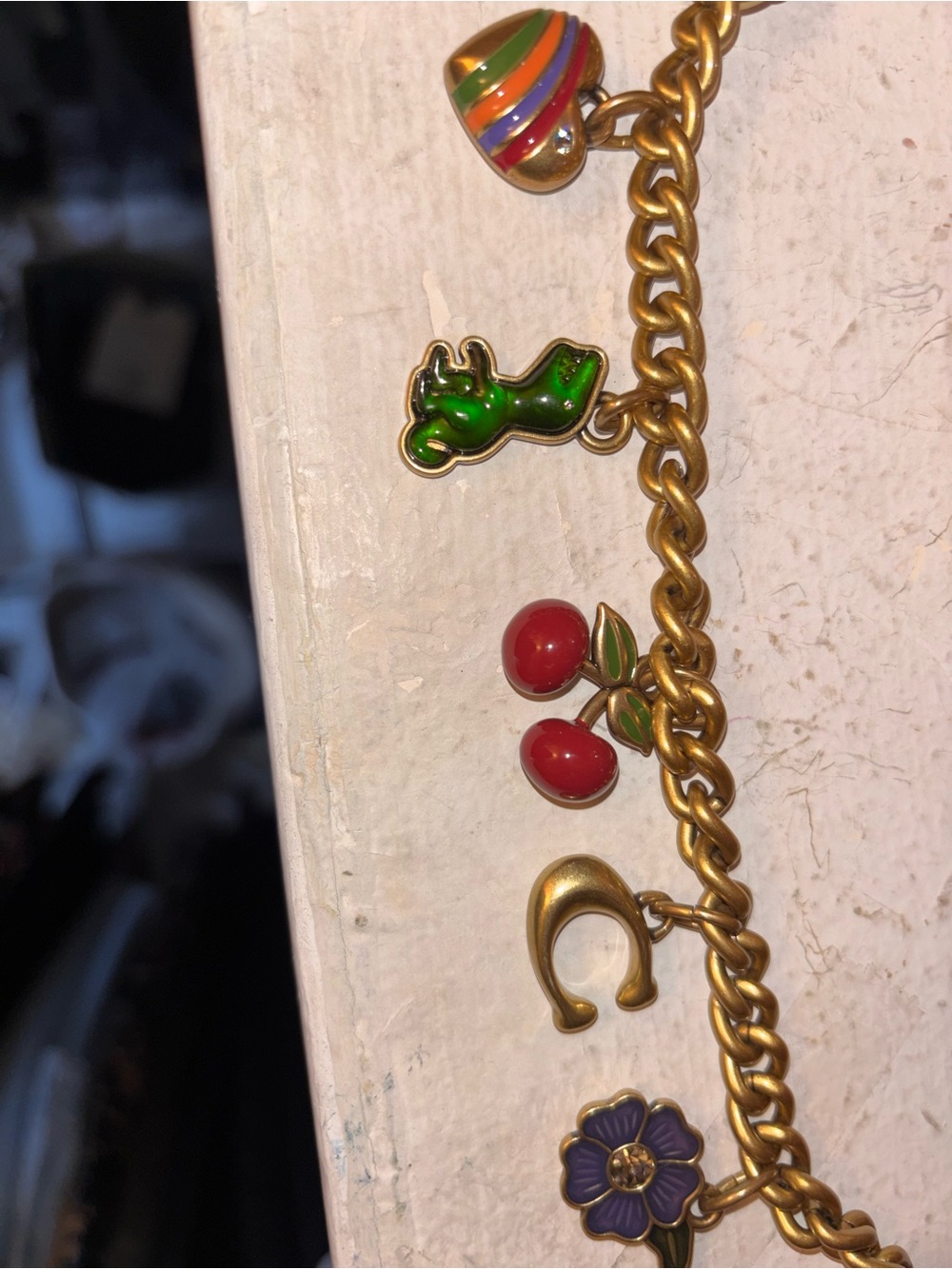 Coach handbag charm chain